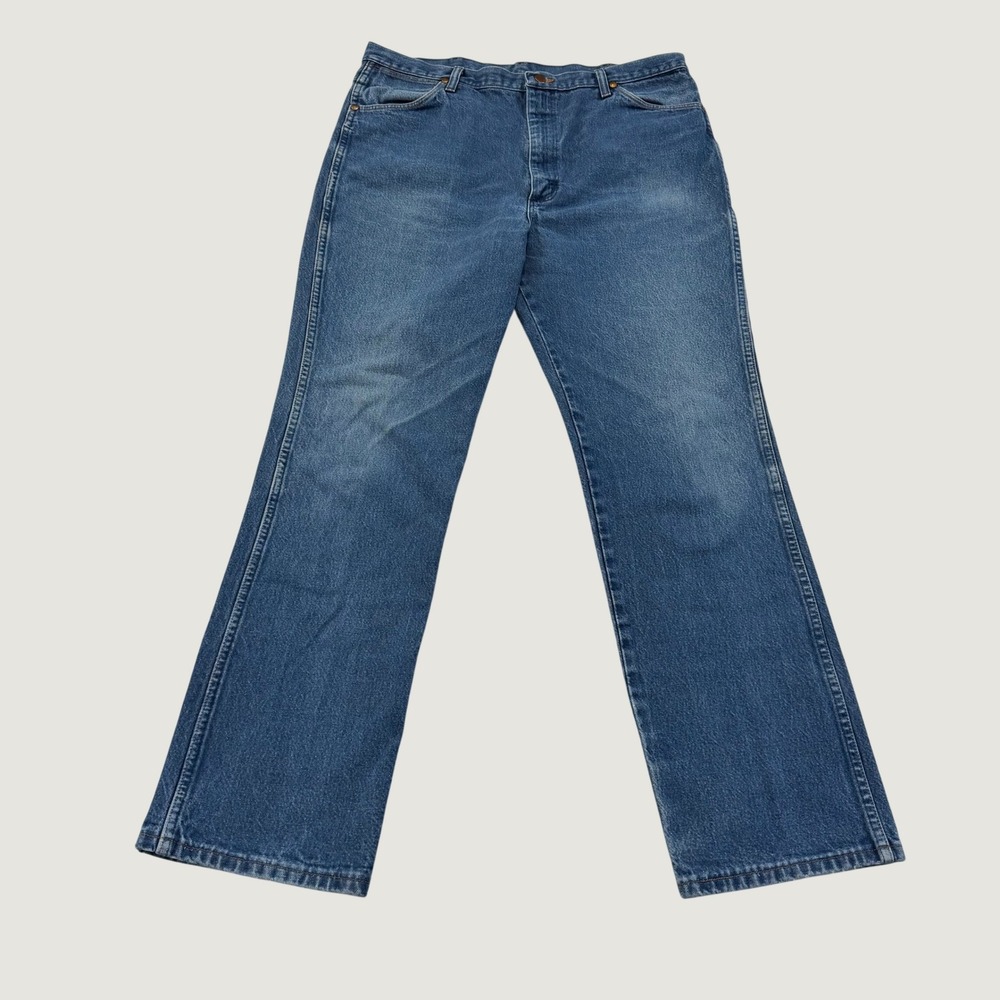 Wrangler Cowboy Cut 936 Jeans Mens 40x34 Blue Slim Fit Straight Leg Denim